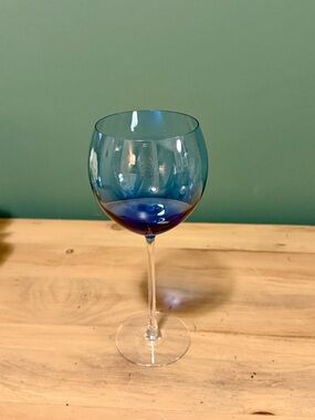 Lenox Blue Balloon Wine Glass Blue Ombre Stemware Elegant